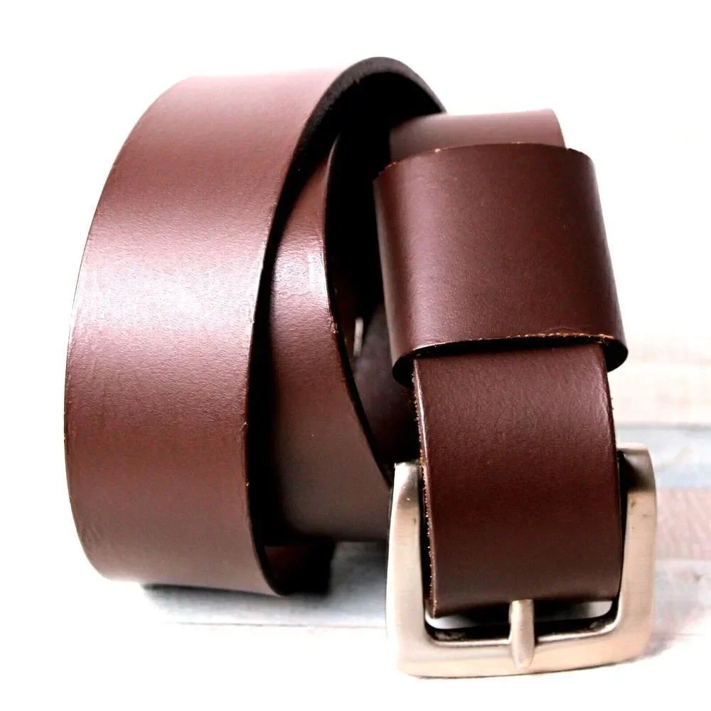 INDIA SADDLE BROWN GENUINE LEATHER 1.5"Wd CASUAL WOMEN'S BELT Sz L (B84